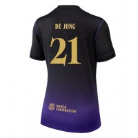 Barcelona Frenkie de Jong #21 Vieraspaita Naiset 2026-27 Lyhythihainen